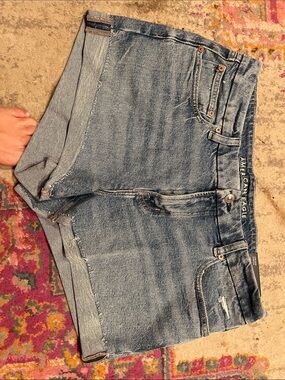 American Eagle Stretch Denim Shorts - Light Blue Wash